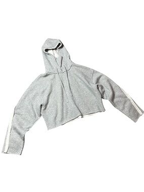 Alo Women’s Effortless Gray Cropped Hoodie Size Small